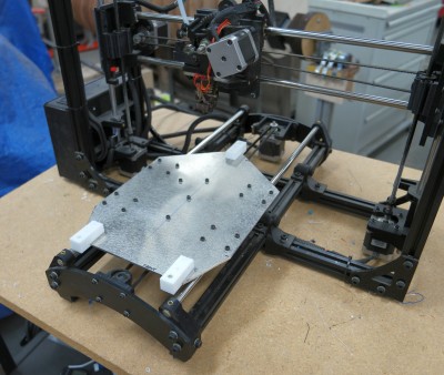 Modified undercarriage mounted on the printer