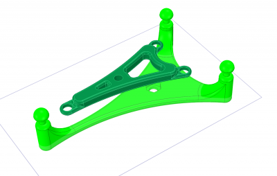 CAD drawing of shock mount